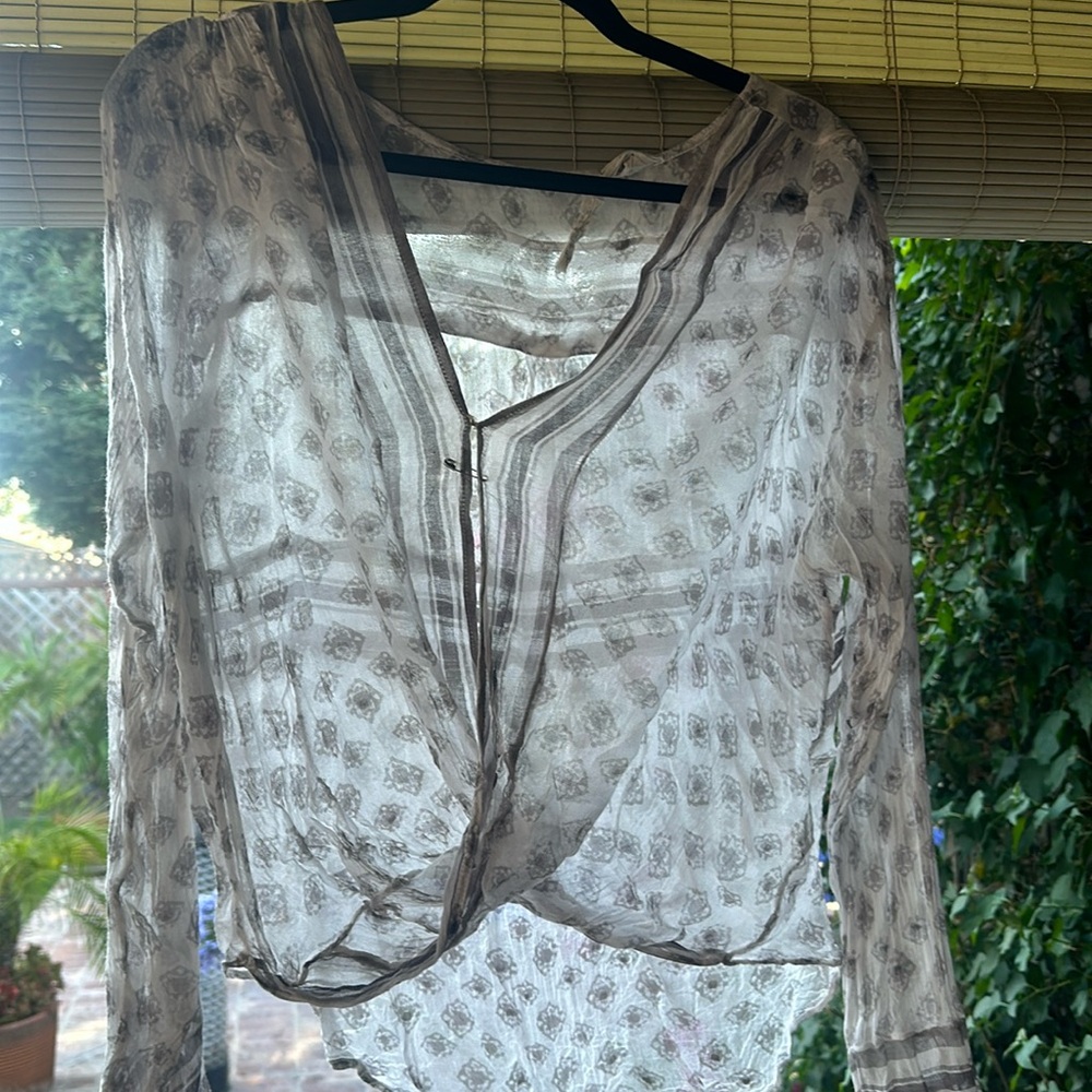 Free People Linen boho top